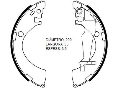 Lona freio civic 01 06 patim