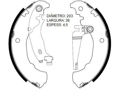 Lona Freio Palio/Grand Siena 12/, Mobi S/Abs (Patim)