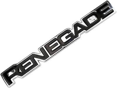 Emblema Renegade Lateral (Cromado Com Preto)