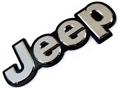 Emblema jeep renegade mala cromado com preto