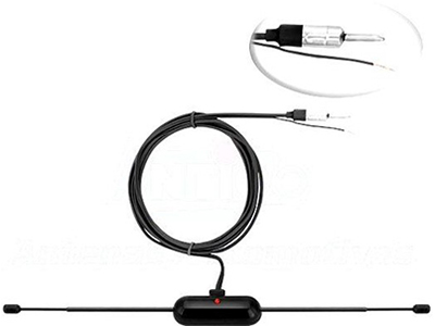 Antena universal interna ultra retratil amplificada