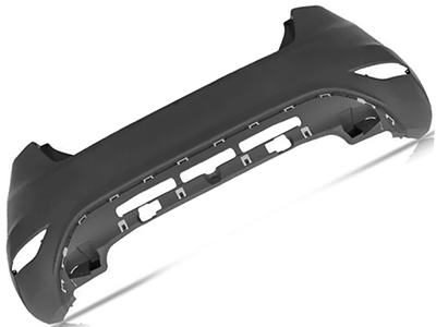 Parachoque traseiro new fiesta hatch 13 preto liso