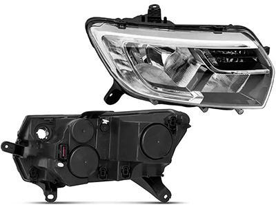 Farol sandero logan 20 ld c led