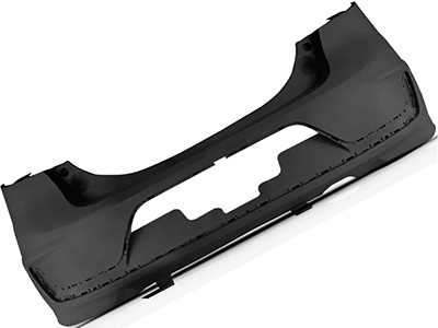 Parachoque traseiro ka hatch 19 preto liso s furo sensor