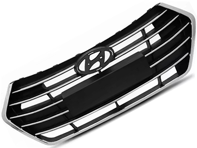 Grade hb20 16 19 com moldura e friso cromado