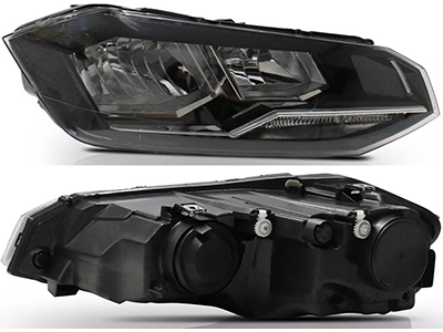 Farol Polo/Virtus 17/22 LD (Máscara Negra - Friso Cromado)