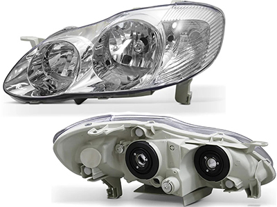 Farol Corolla 03/04 LE (Máscara Cromada)