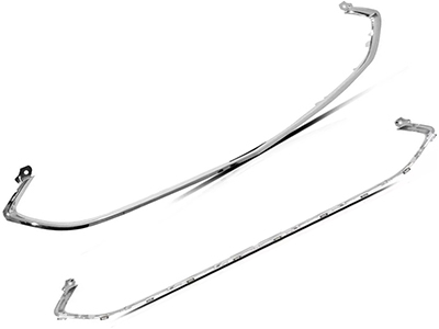 Moldura grade parachoque onix 17 19 central cromada