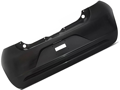 Parachoque traseiro mobi 16 preto liso s furo sensor