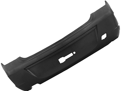 Parachoque traseiro cobalt 12 15 preto liso s furo sensor