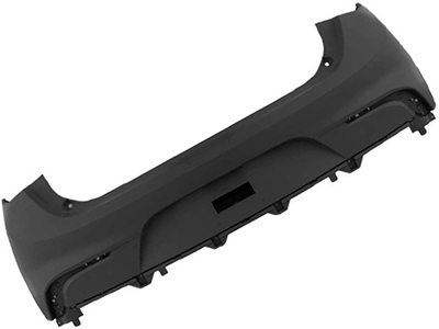 Parachoque traseiro argo 17 preto liso s furo sensor