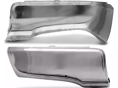 Parachoque Traseiro Hilux 16/ LE (S/Furo - Ponteira Cromada)