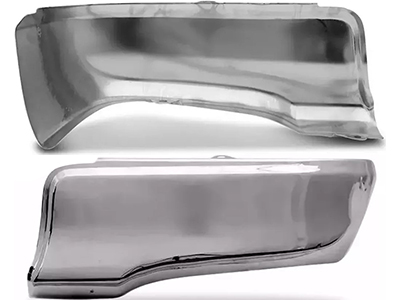 Parachoque Traseiro Hilux 16/ LD (S/Furo - Ponteira Cromada)