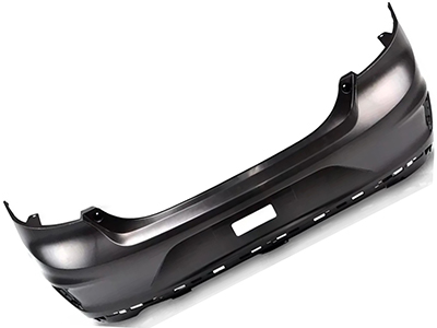 Parachoque traseiro ka sedan 19 preto liso s furo sensor