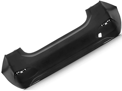 Parachoque traseiro cruze sedan 17 preto liso s sensor