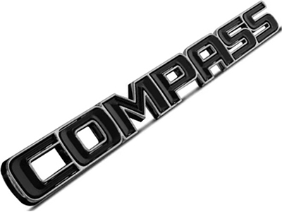 Emblema Compass 17/ Lateral (Cromado/Preto)