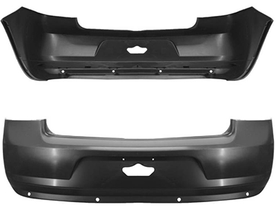 Parachoque traseiro golf 07 13 preto liso c furo sensor