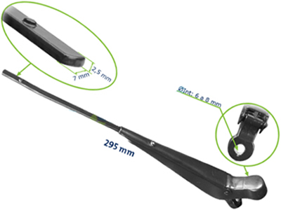 Braço Limpador Dianteiro MBB 1111/1113 LE (Cabine Baixa)