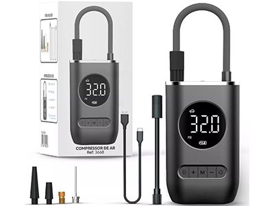 Mini Compressor de Ar Digital Calibrador Pneu