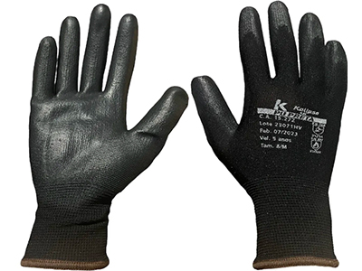 Luva Poliamida Antiestática Multitato PU Preta (Tamaho G)