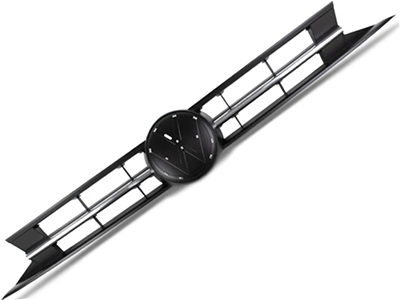 Grade polo virtus 17 22 preta texturizada friso cromado