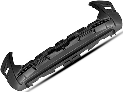 Parachoque dianteiro toro 22 preto texturizado inferior