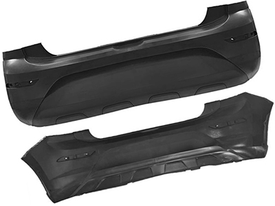 Parachoque Traseiro Polo Track 23/ (Preto Liso Parcial)