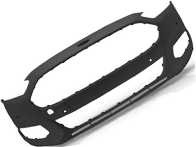 Parachoque dianteiro fusion 13 16 preto c furo sensor