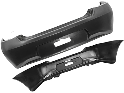 Parachoque traseiro etios sedan 17 preto liso