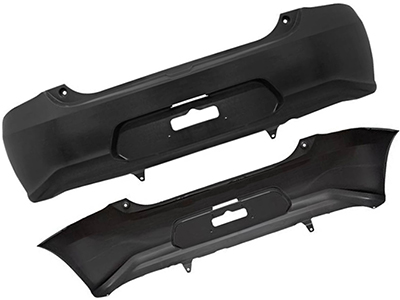 Parachoque traseiro etios hatch 17 preto liso