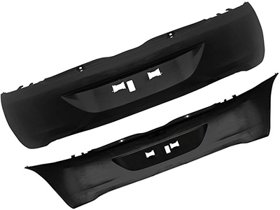 Parachoque traseiro clio hatch 06 16 preto liso