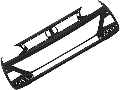 Parachoque dianteiro polo virtus 17 22 preto liso c sensor