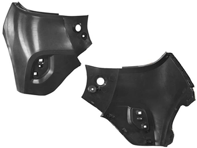 Ponteira parachoque kwid 23 te preto liso