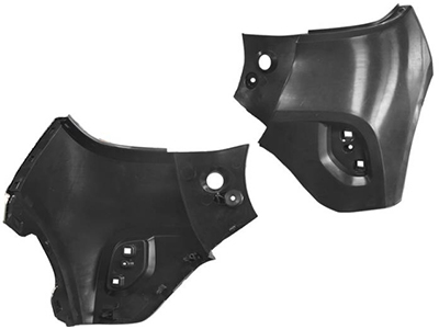 Ponteira parachoque kwid 23 td preto liso