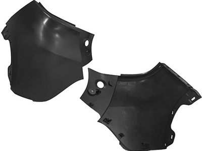 Ponteira parachoque kwid 17 22 te preto liso