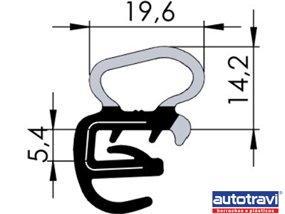 Borracha porta argo 17 cronos 18 onix 20 strada 20