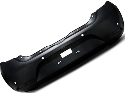 Parachoque traseiro sandero 15 preto liso c furo sensor