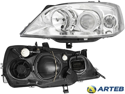 Farol astra 03 11 le mascara cromada c motor