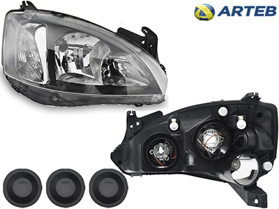 Farol corsa 08 e montana 08 10 ld negra pisca liso