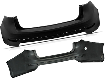Parachoque traseiro new fiesta sedan 13 preto liso