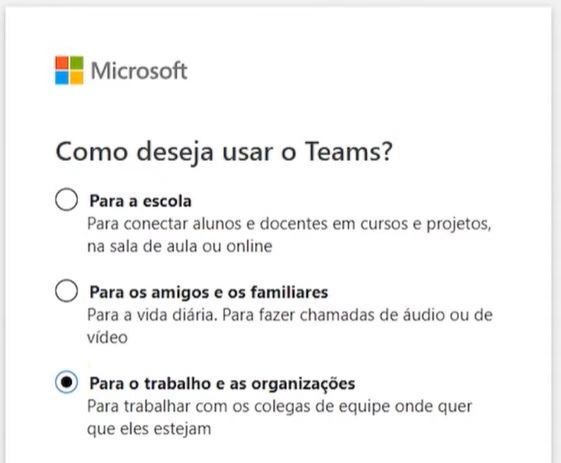 Versões do Teams