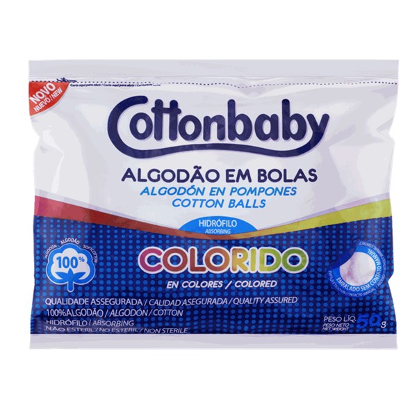 ALGODAO COTTONBABY BOLA COLORIDO 50G