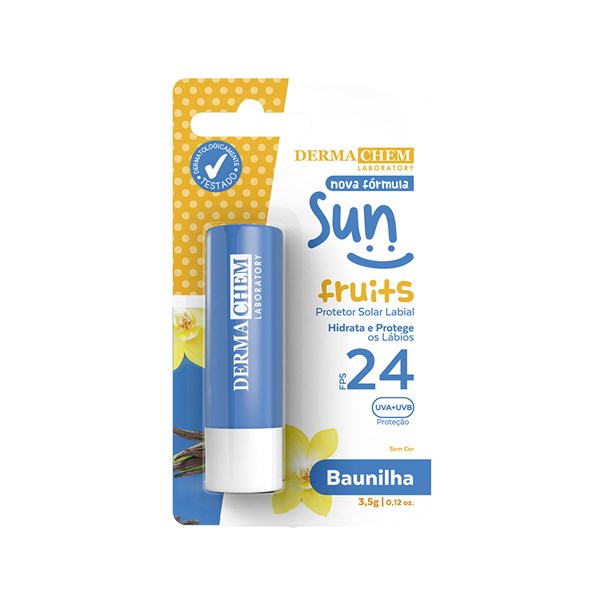 PROTETOR LABIAL DERMACHEM FPS 24 BAUNILHA