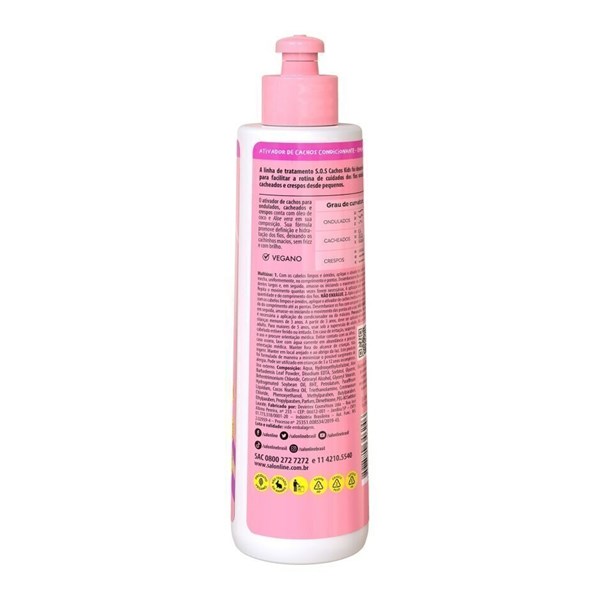 ATIVADOR DE CACHOS SALON LINE KIDS 300ML