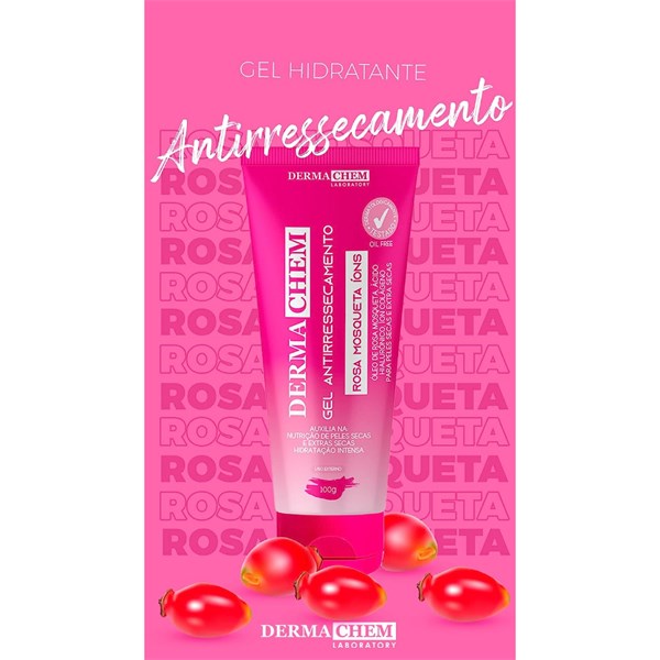 GEL ANTIRRESSECAMENTO DERMACHEM ROSA MOSQUETA100G