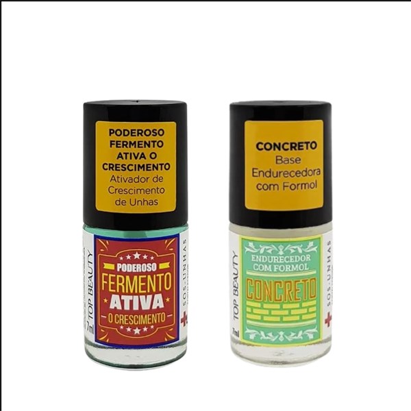 KIT ESMALTE TOP BEAUTY - CONCRETO e FERMENTO ATIVA