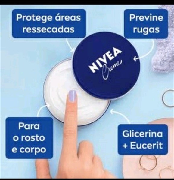 Creme Hidratante Facial e Corporal Lata Azul Nivea 60ml