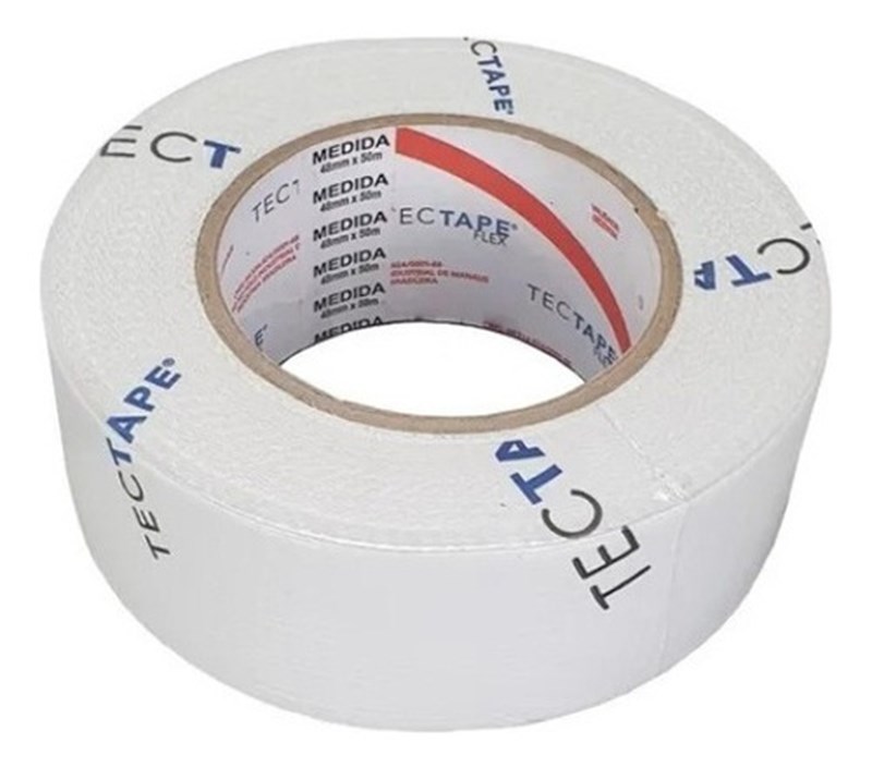 Fita Tecido Adesiva Multiuso Silver Tape Branca 48mm X 50 Mt