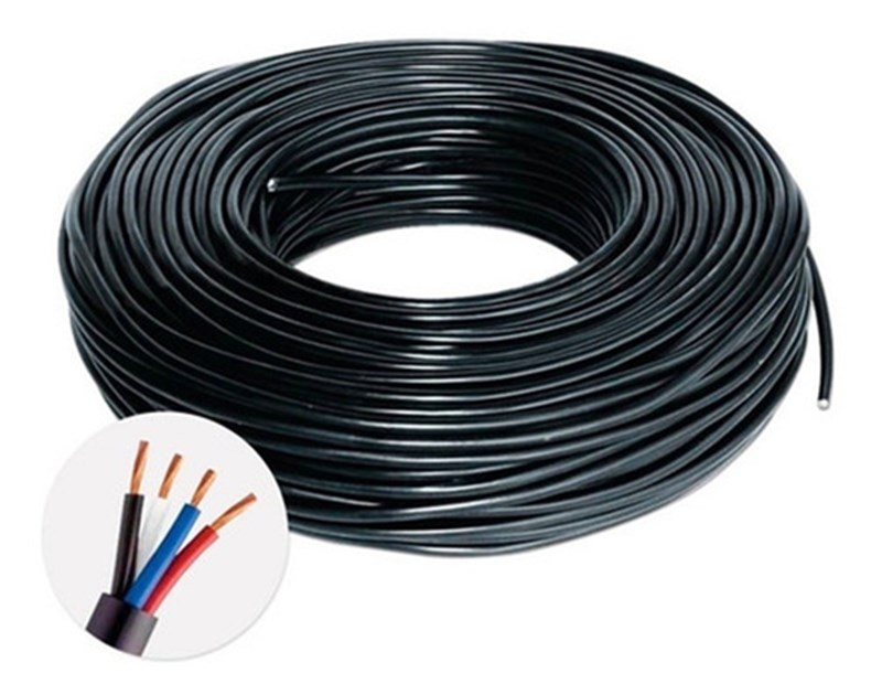 Cabo Pp 4x1,5 Mm 25 Metros Preto