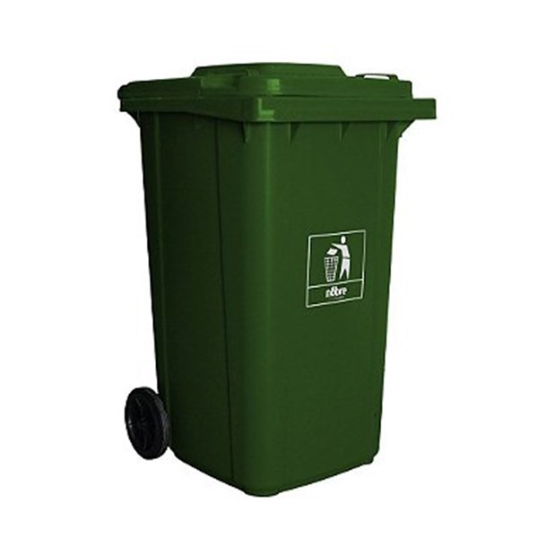 COLETORA PLASTICA 240L. C/RODAS (MOD. EUROPEU) VERDE - NOBRE - REF.: 39840